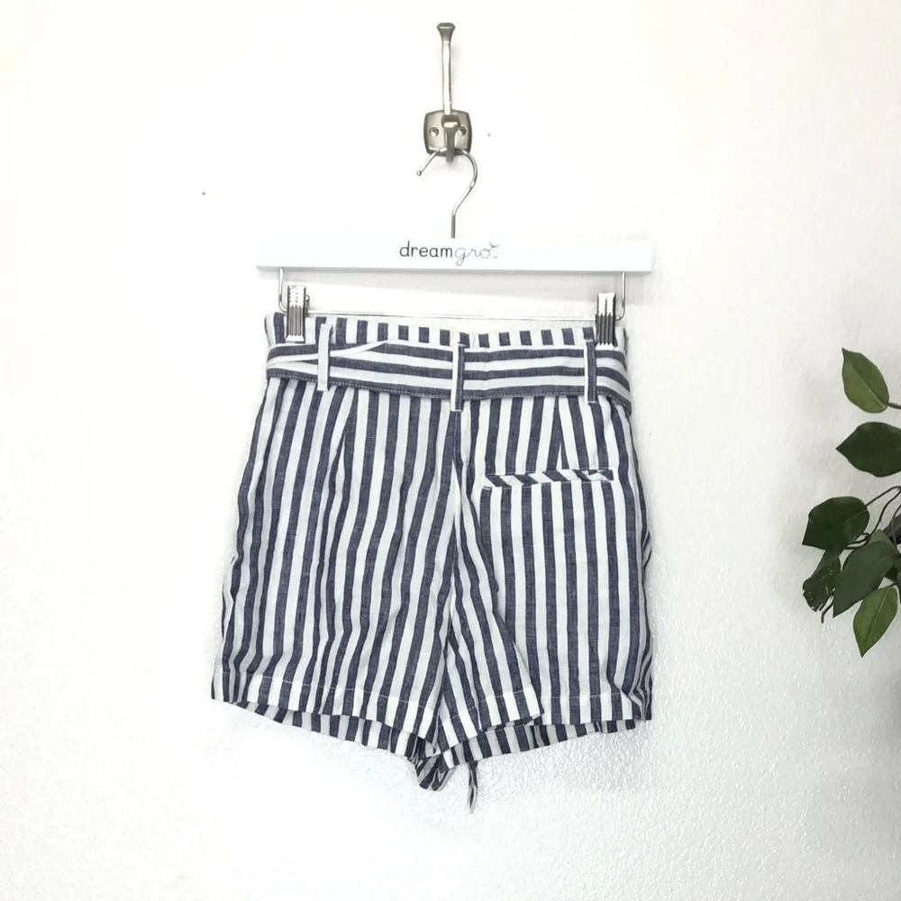 Cynthia Rowley Striped Linen Shorts